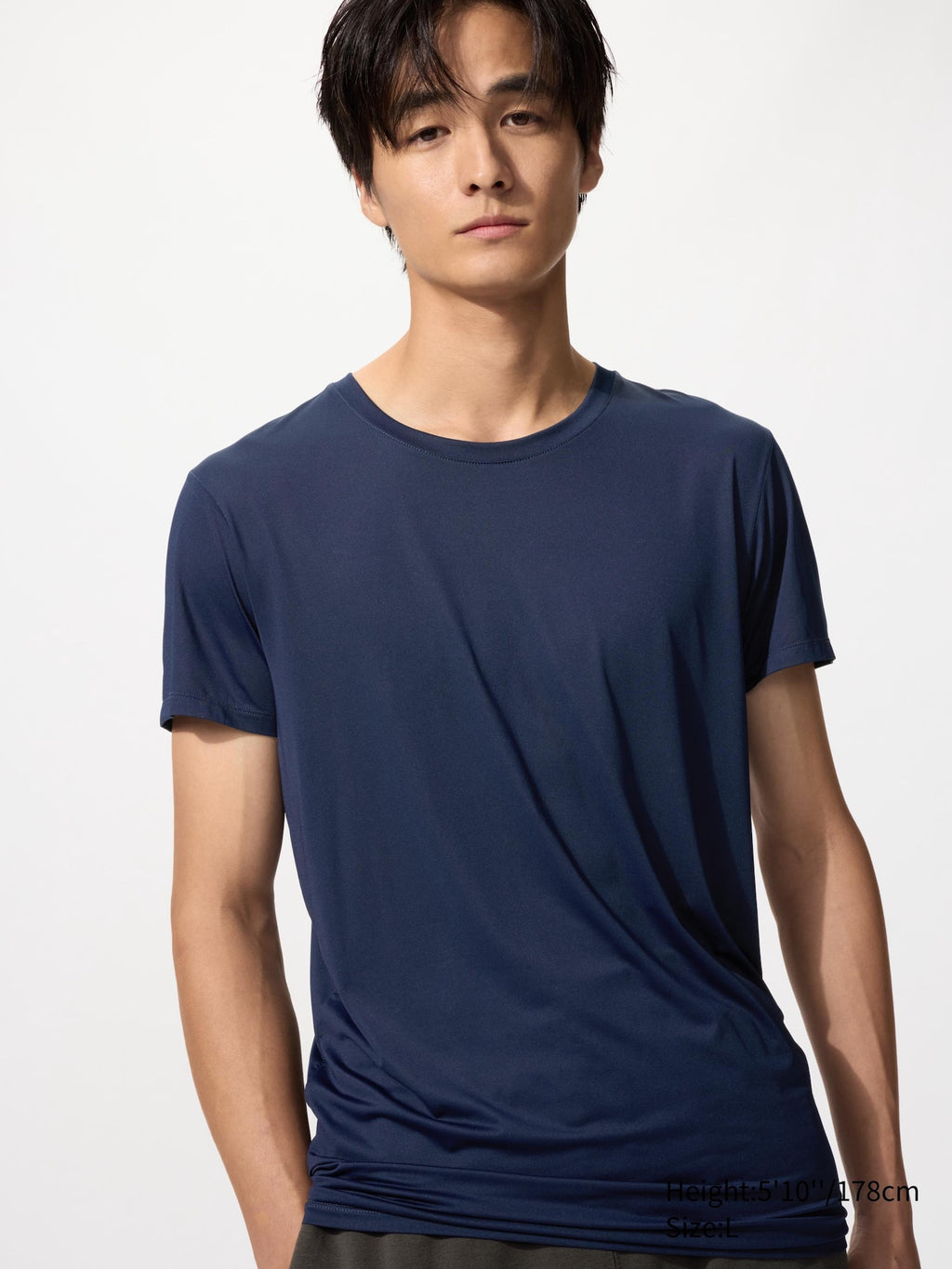 AIRism Crew Neck T-Shirt Short Sleeve - WHITE