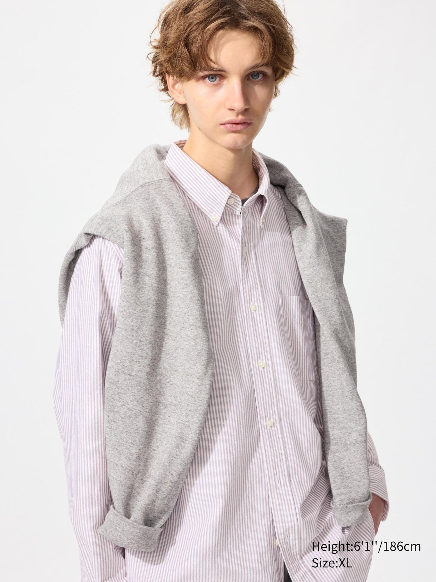 Oxford Shirt Long Sleeve (Striped) - YELLOW