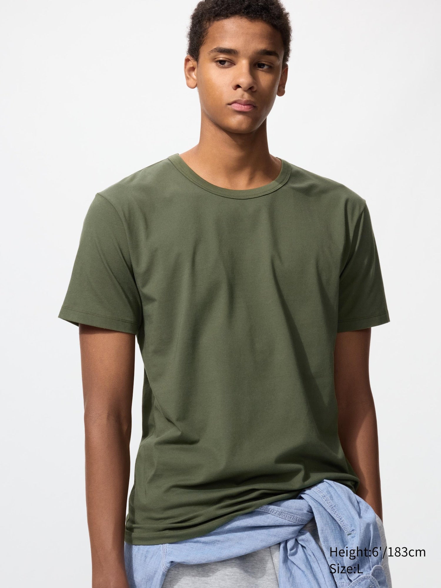 AIRism Cotton Crew Neck T-Shirt - WHITE