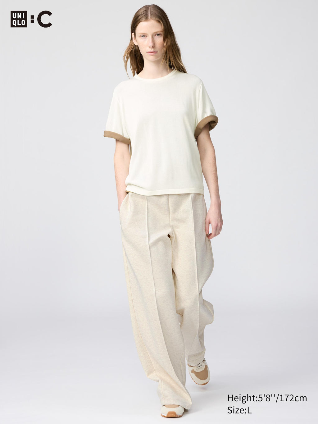 Sweat Straight Pants (Longer Length) - GRAY