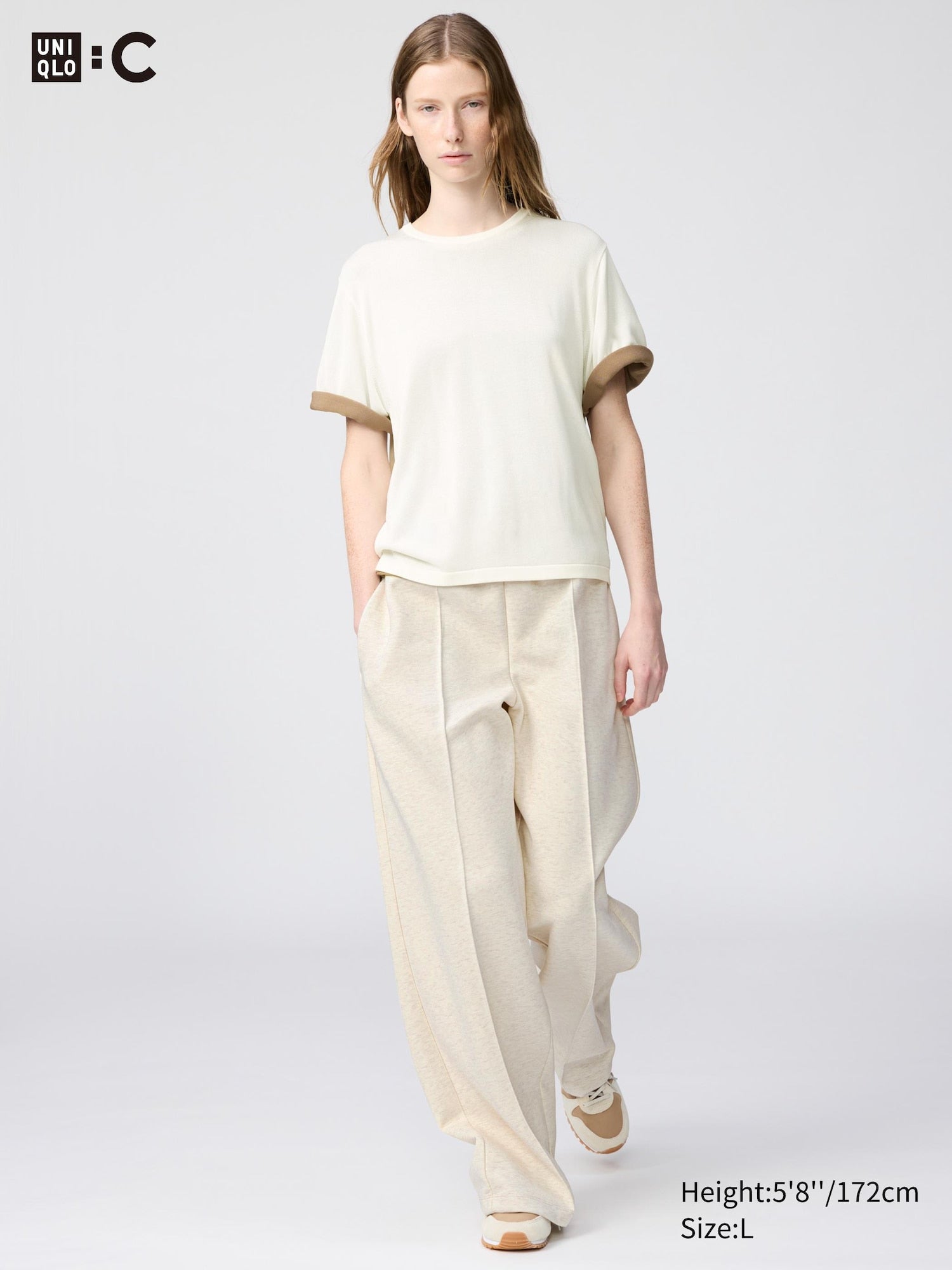 Sweat Straight Pants (Longer Length) - GRAY
