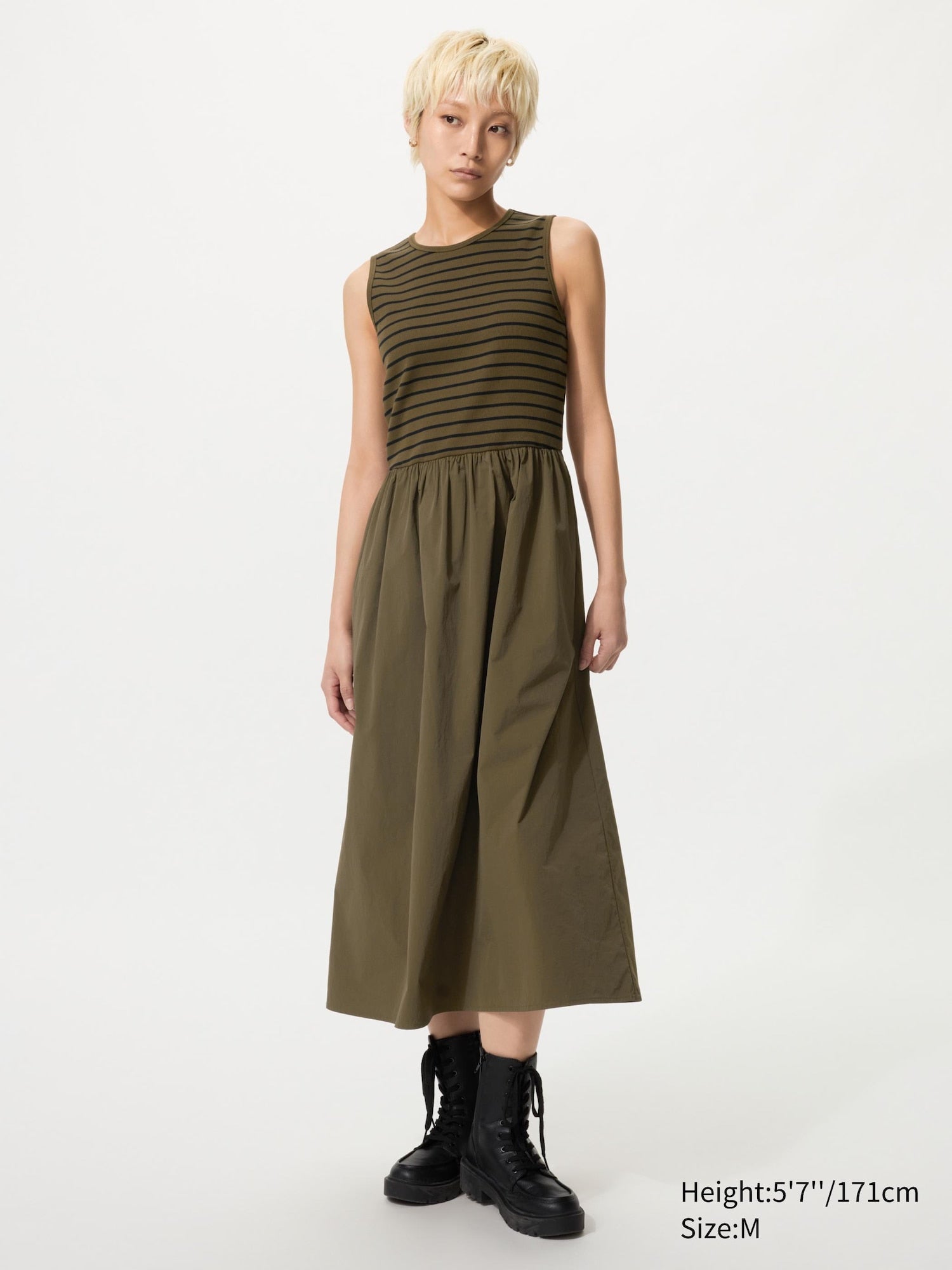 Combination Dress Sleeveless - WHITE
