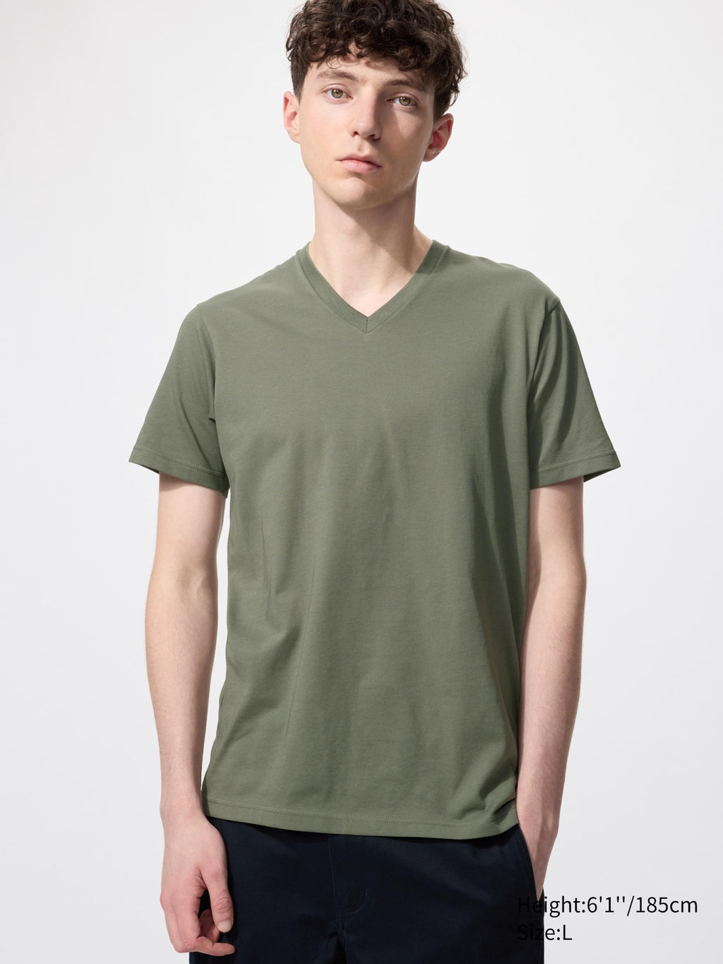 Dry V Neck T-Shirt - WHITE