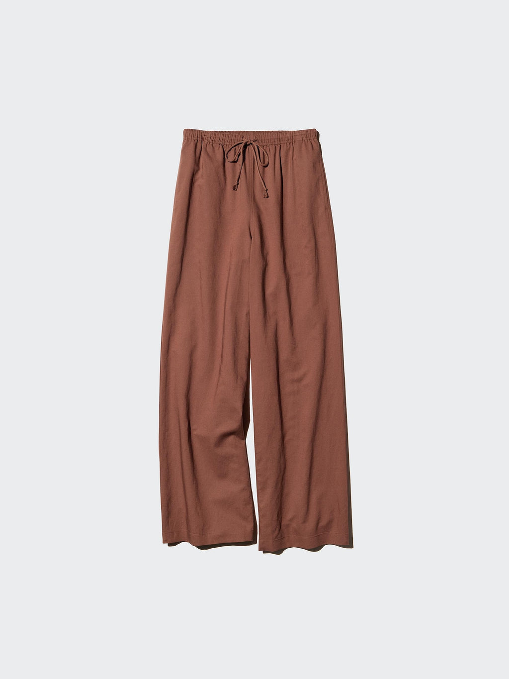 Linen Blend Easy Pants (Longer Length) - BLACK
