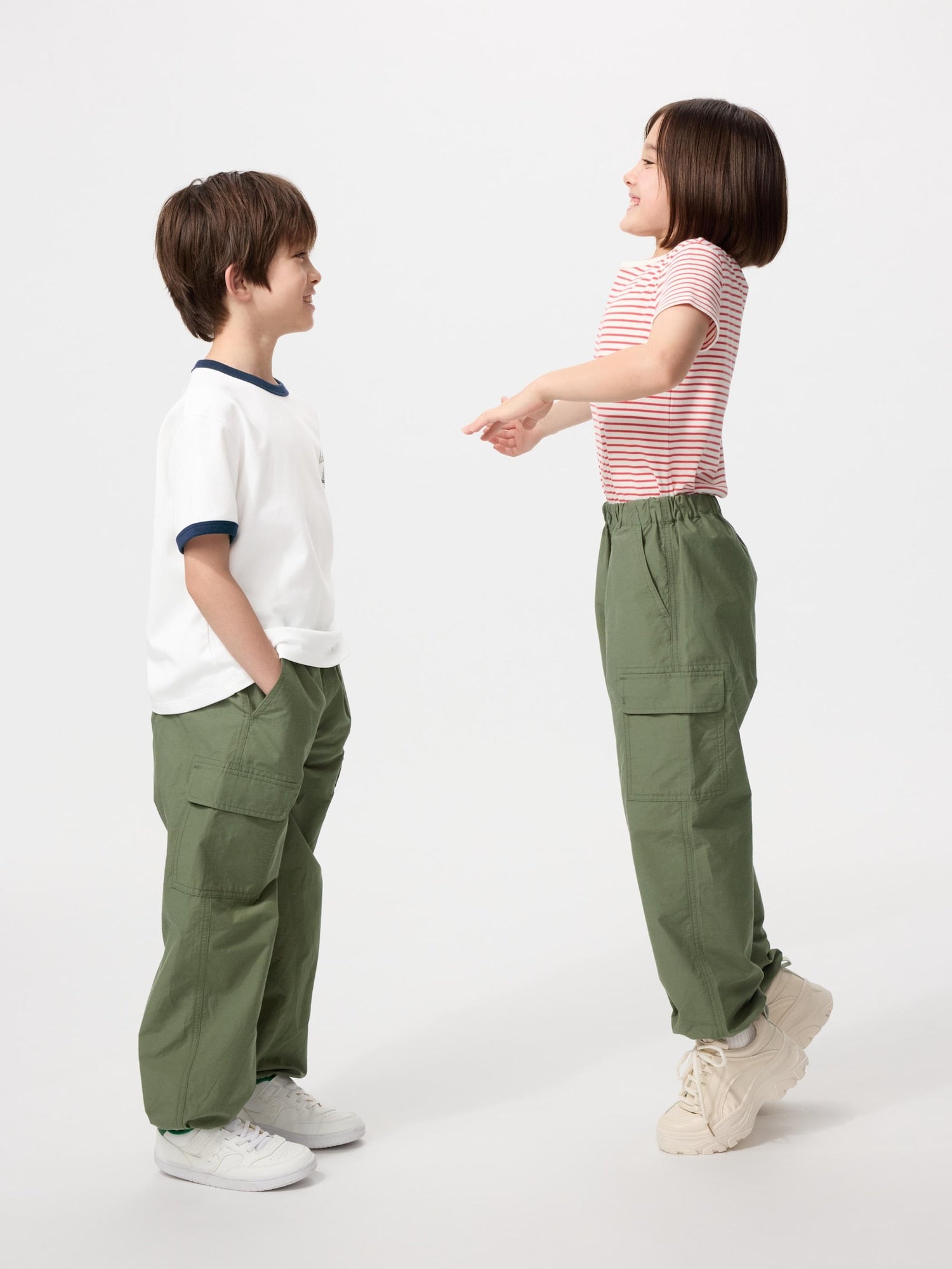 KIDS Cargo Jogger Pants - OFF WHITE
