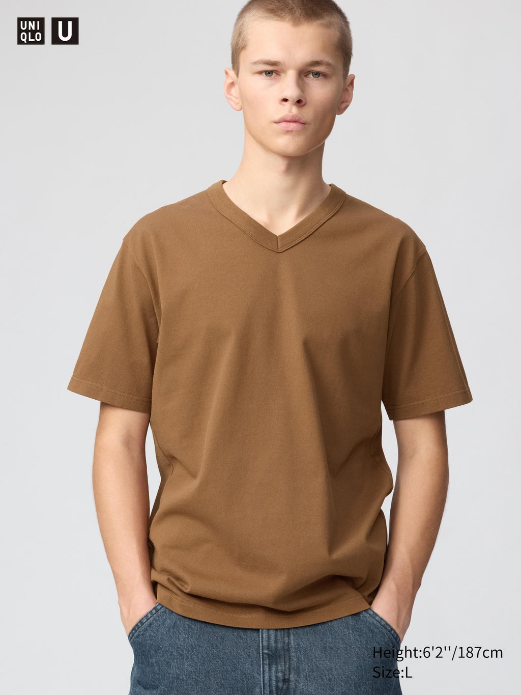 V Neck T-Shirt - WHITE