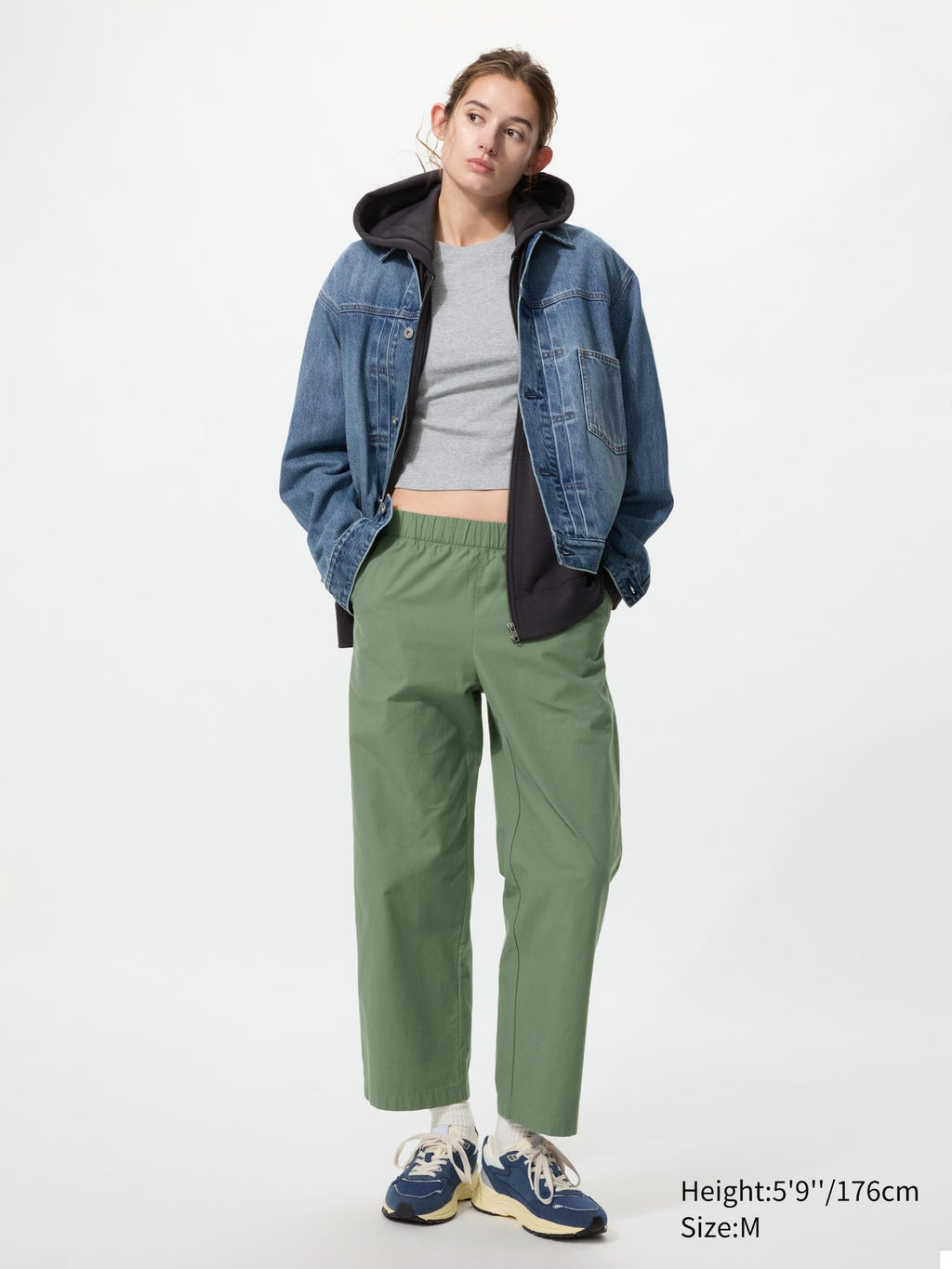 Cotton Relaxed Ankle Pants (Longer Length) - BLACK