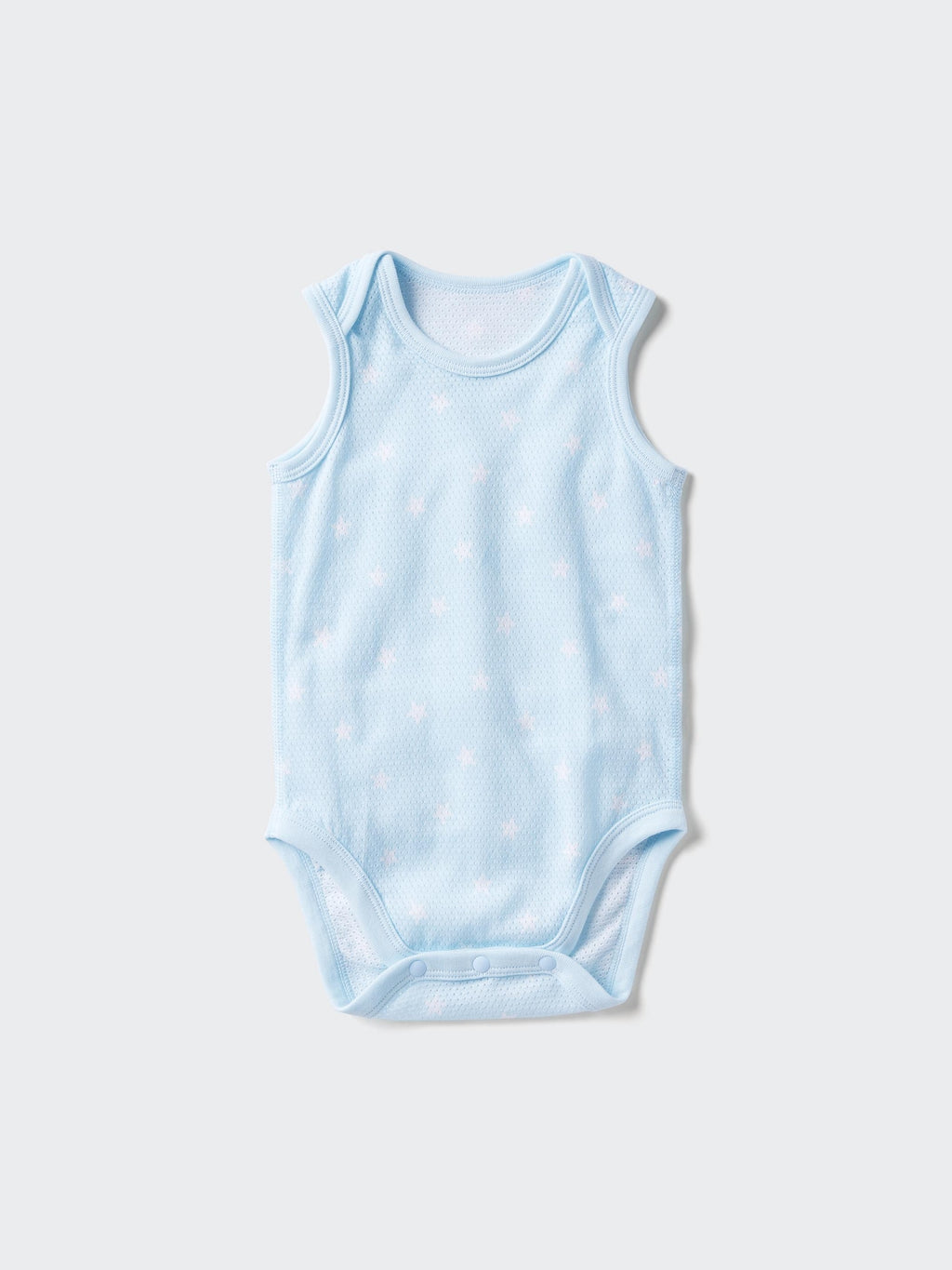 Cotton Mesh Bodysuit Sleeveless - BLUE
