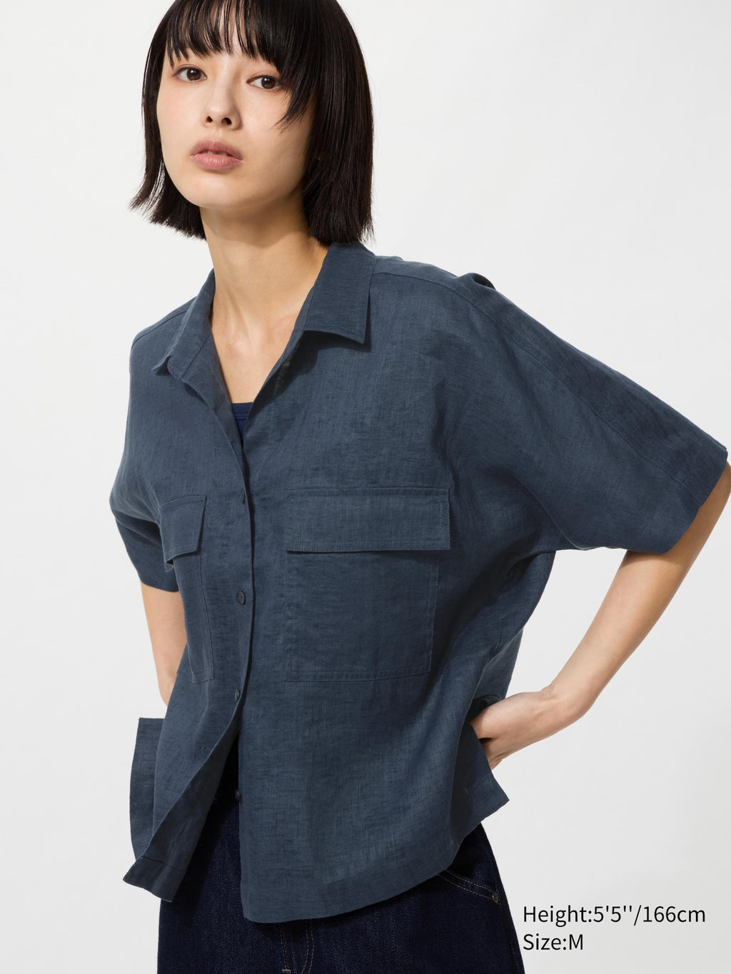 Premium Linen Skipper Boxy Shirt - WHITE