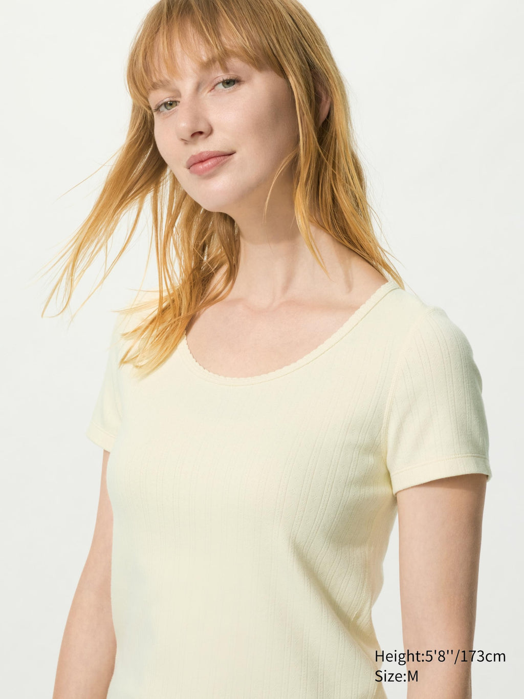 Pointelle Round Neck Mini T - WHITE