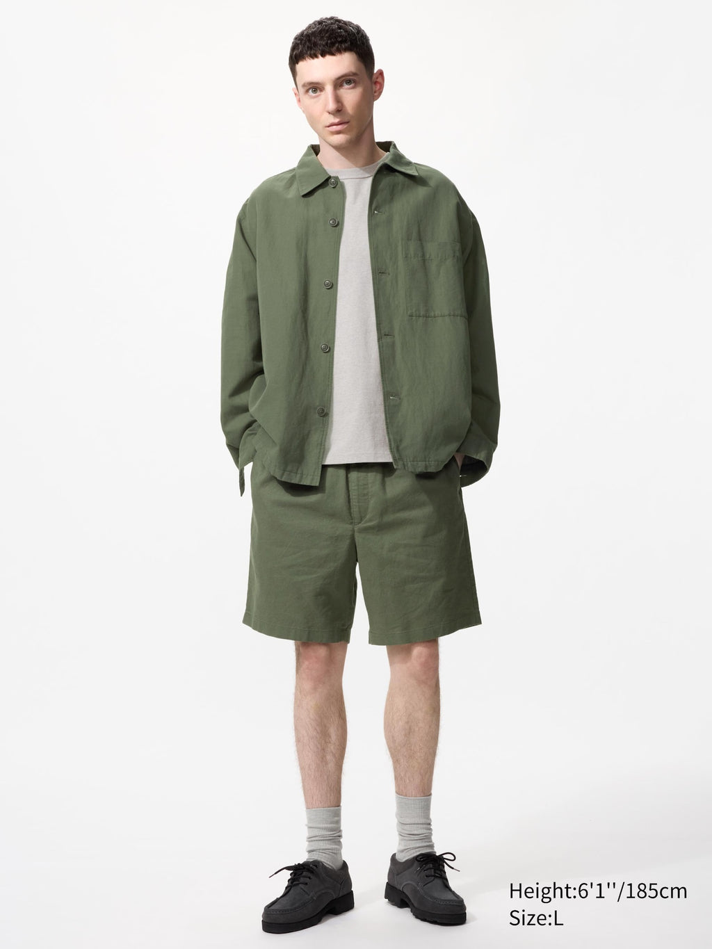 Linen Blend Easy Shorts - BLACK