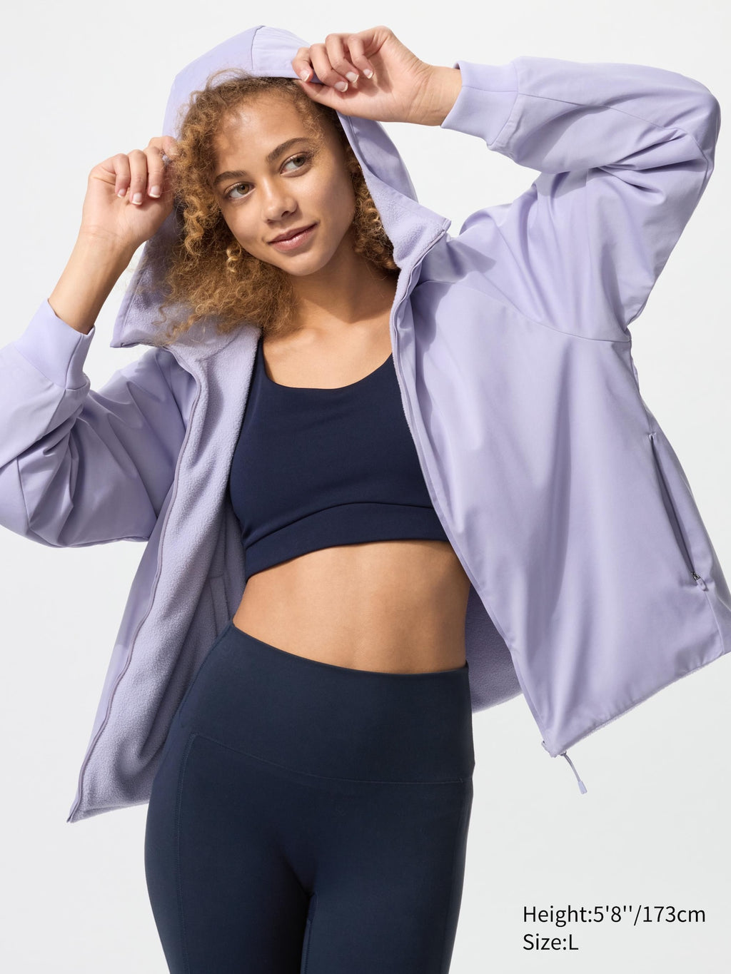 Stretch Windproof Fleece Reversible Full-Zip Hoodie - image 5
