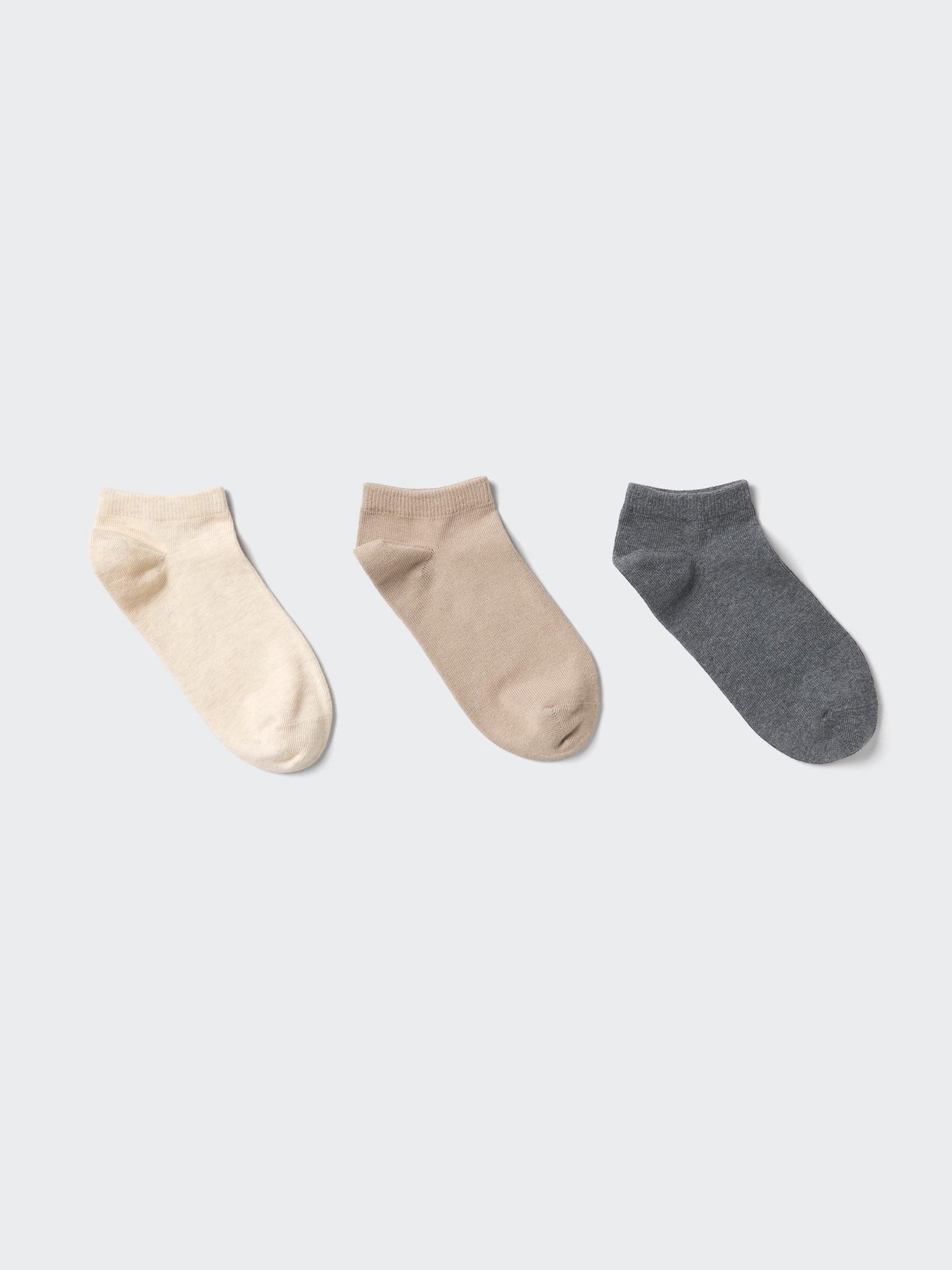 Short Socks 3 Pairs - BEIGE