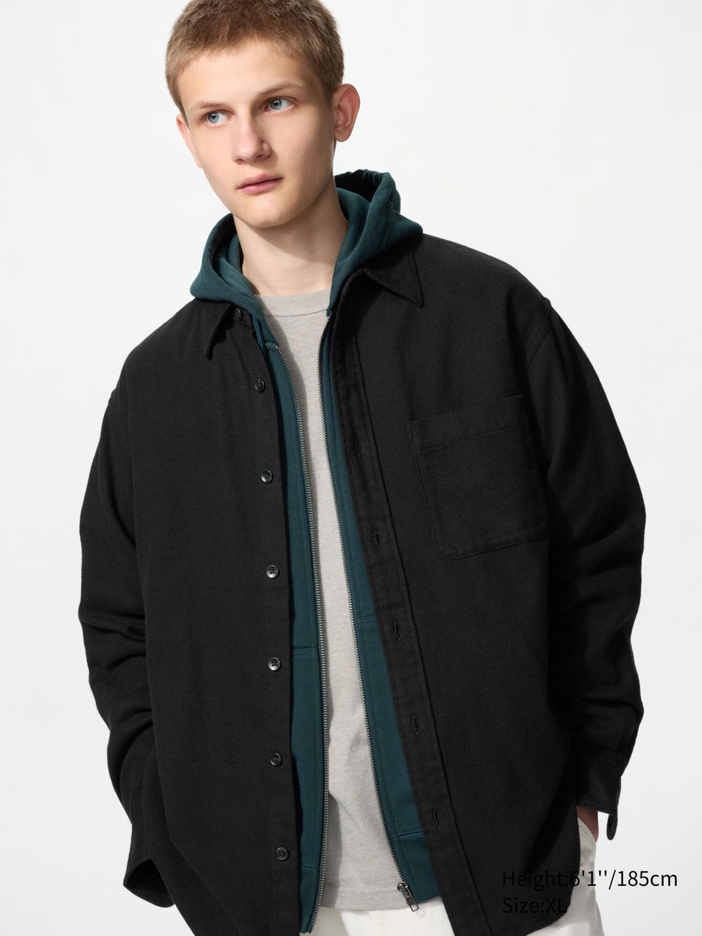 Flannel Long Sleeve Shirt - OFF WHITE