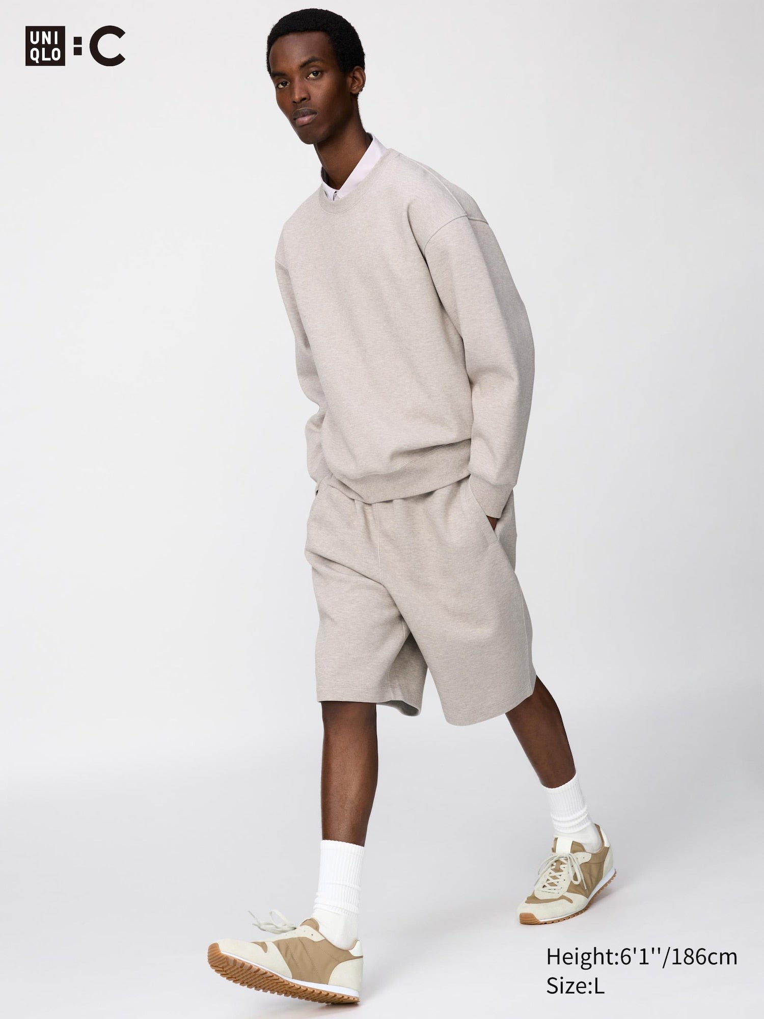 Sweat Wide Shorts - GRAY