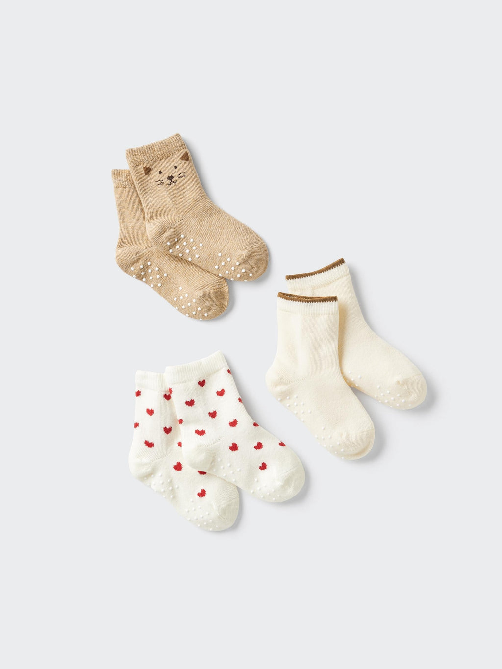 Socks 3 Pairs - BEIGE