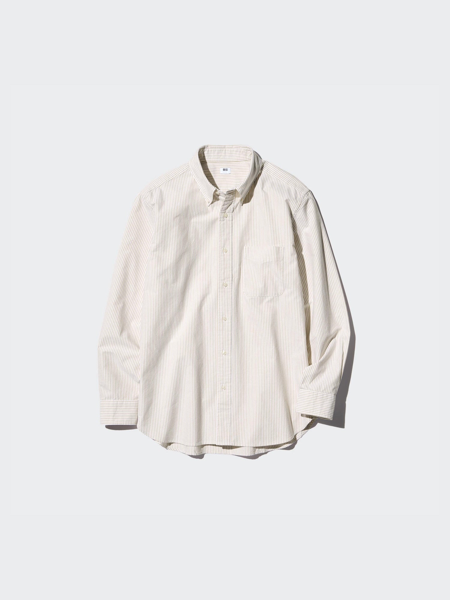 Oxford Shirt Long Sleeve (Striped) - YELLOW