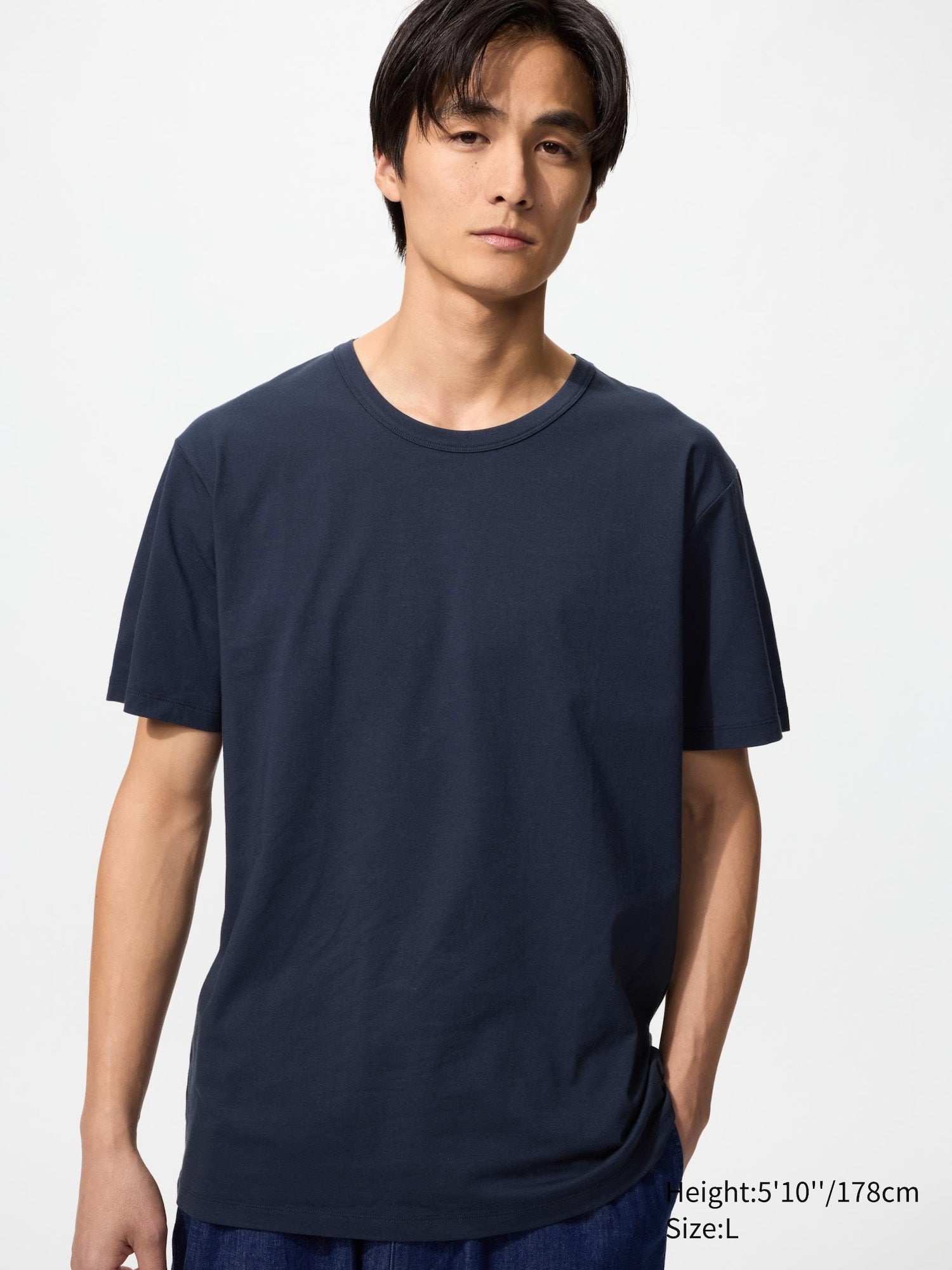 AIRism Cotton Crew Neck T-Shirt - WHITE