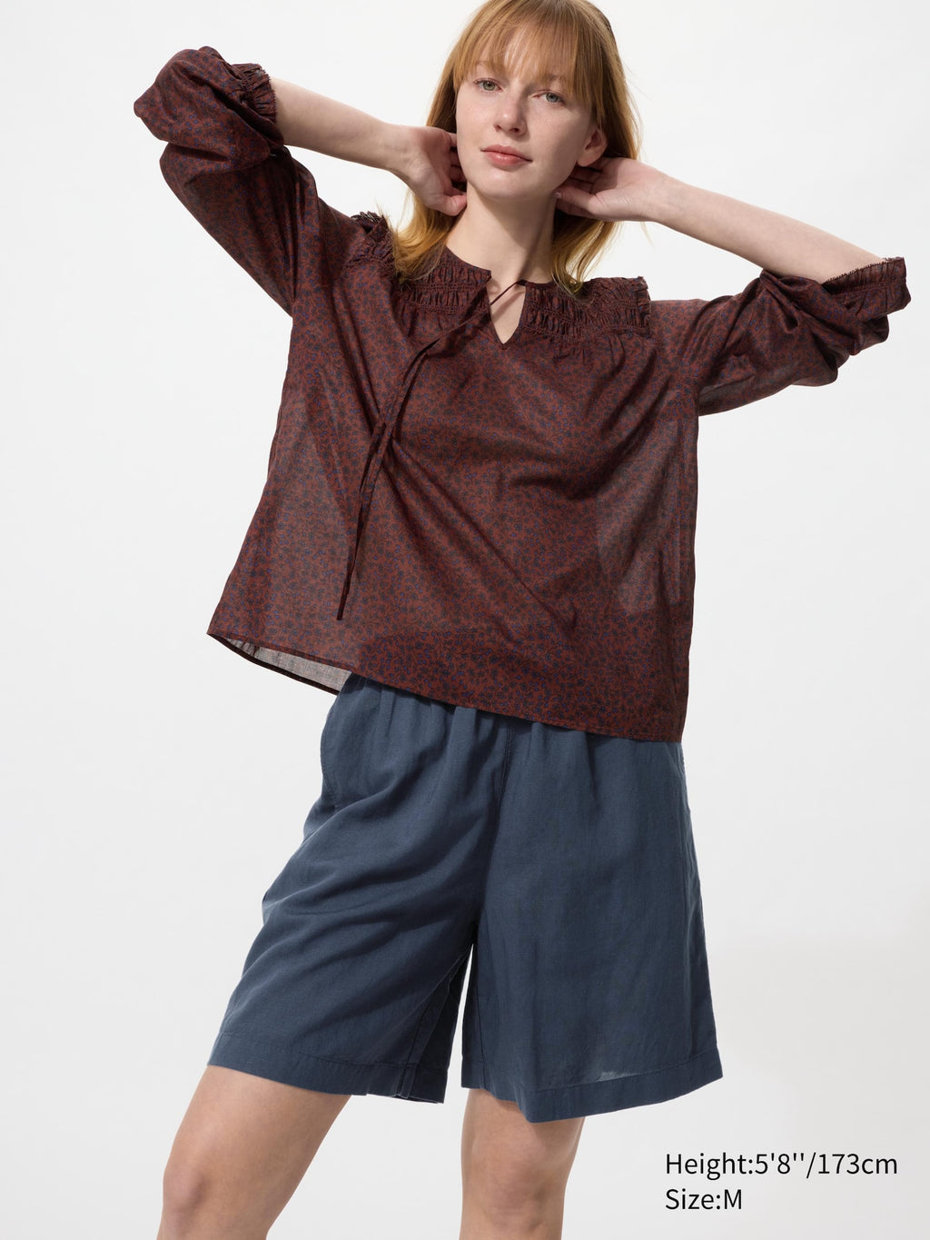 Linen Blend Easy Shorts - NATURAL