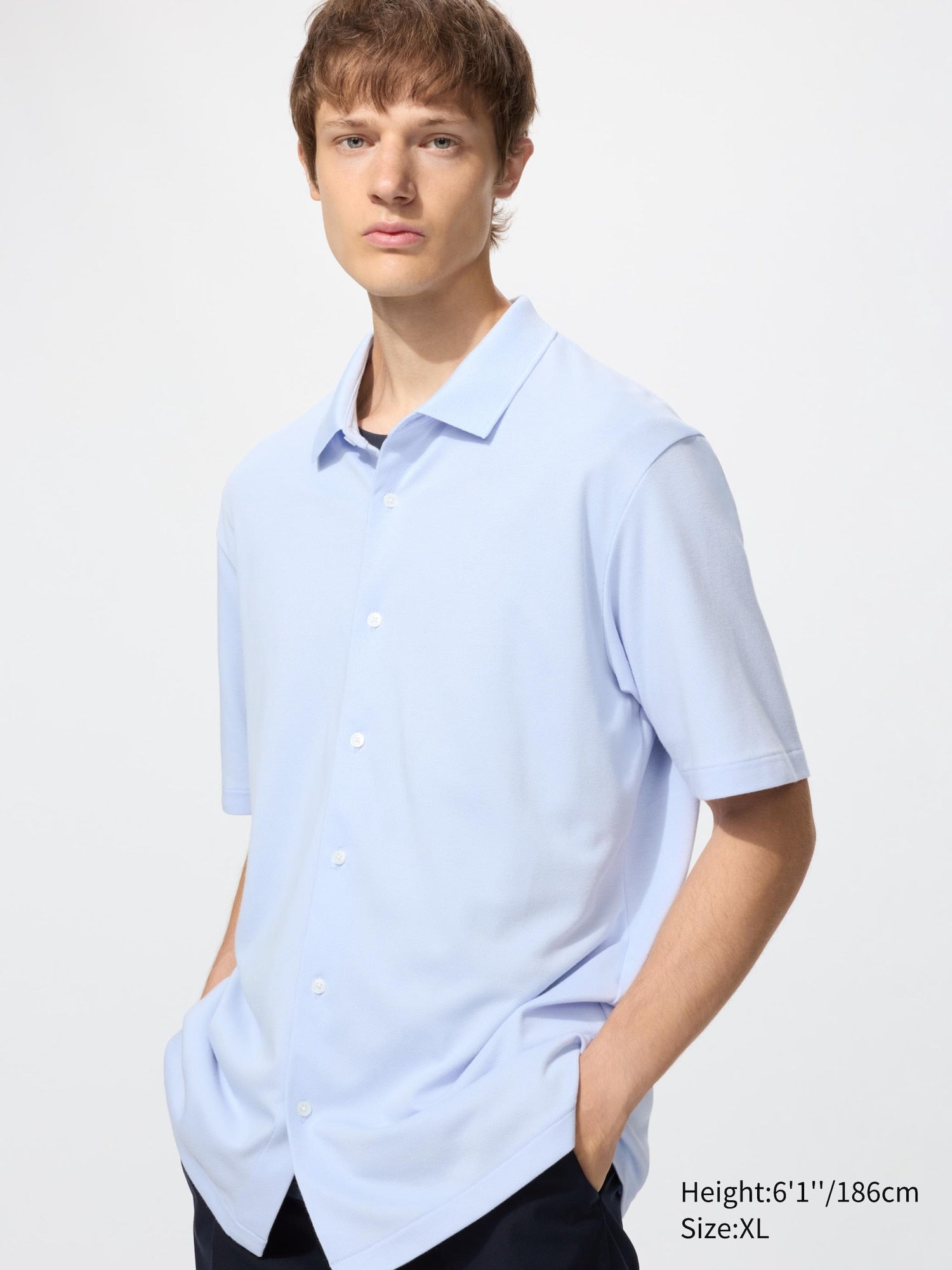 AIRism Cotton Pique Full Open Polo Shirt - WHITE