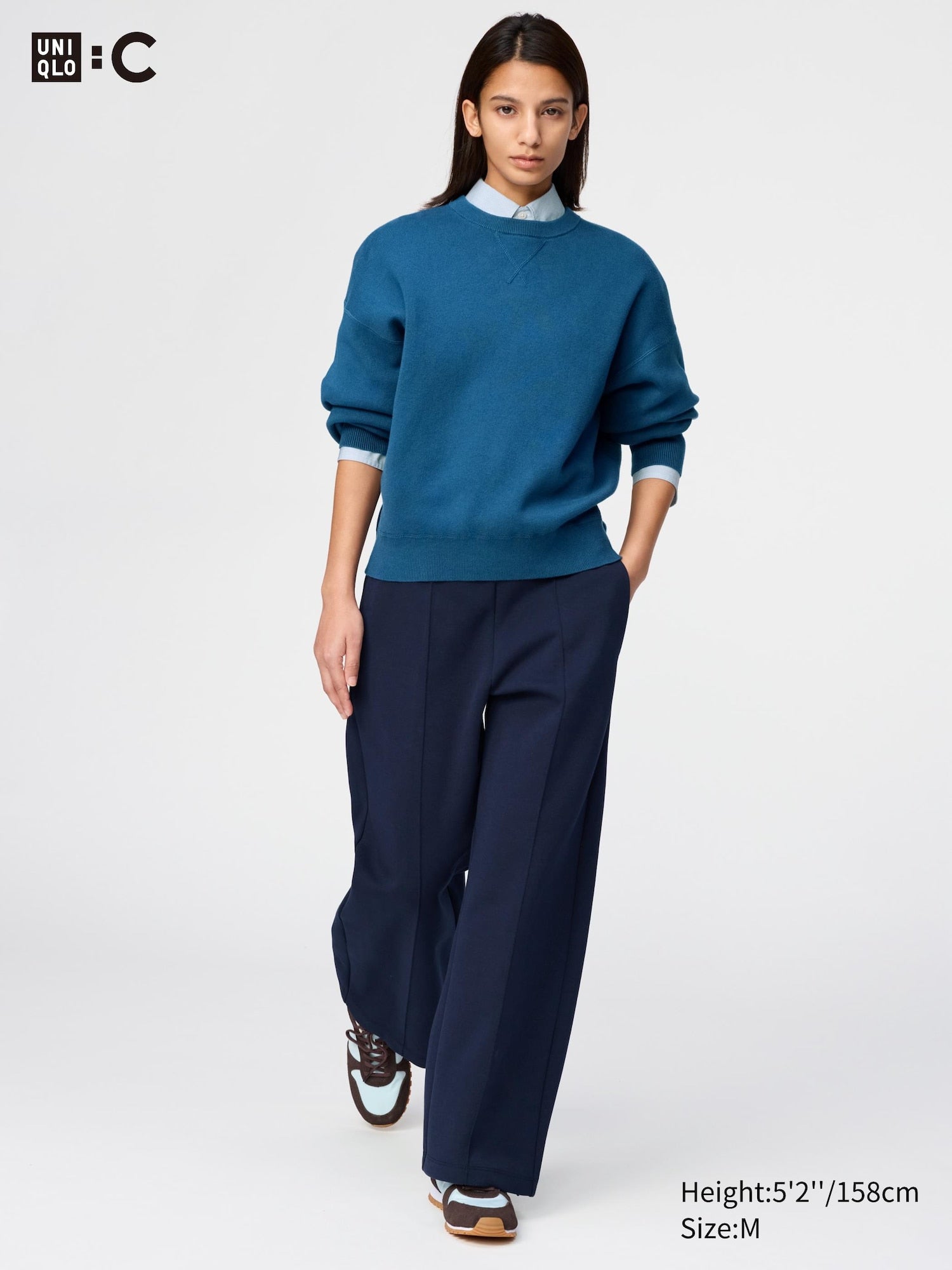 Sweat Straight Pants (Short Length) - GRAY